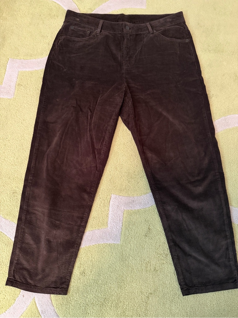 Chocolate Brown Corduroy Pants - Classic Straight Fit
